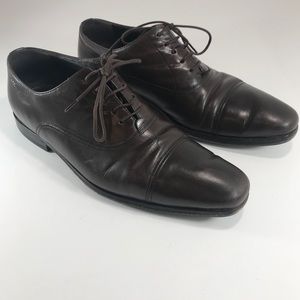 Hugo Boss Apron Toe Derby Leather Dress Shoe Siz 8